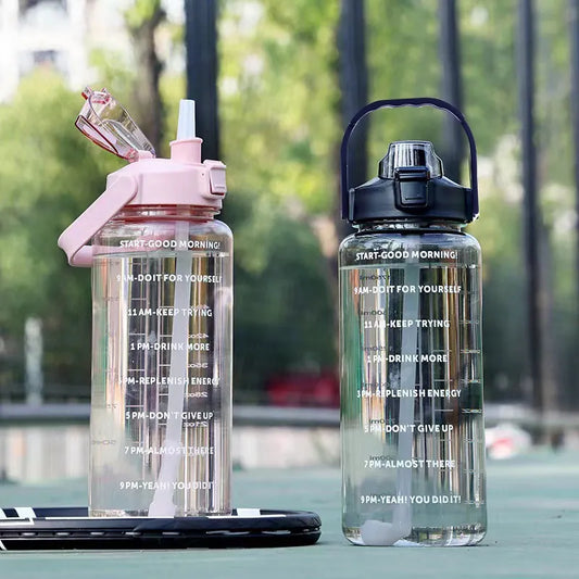 2L Trinkflasche Sportflasche Tritan Wasserflasche Getränkeflasche BPA-frei
