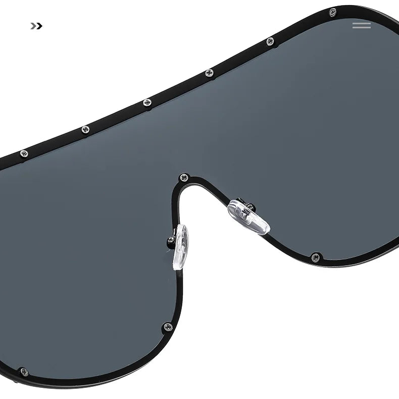 Occhiali da sole ovali oversize per donna e uomo Fotocromatici Polarizzati UV400