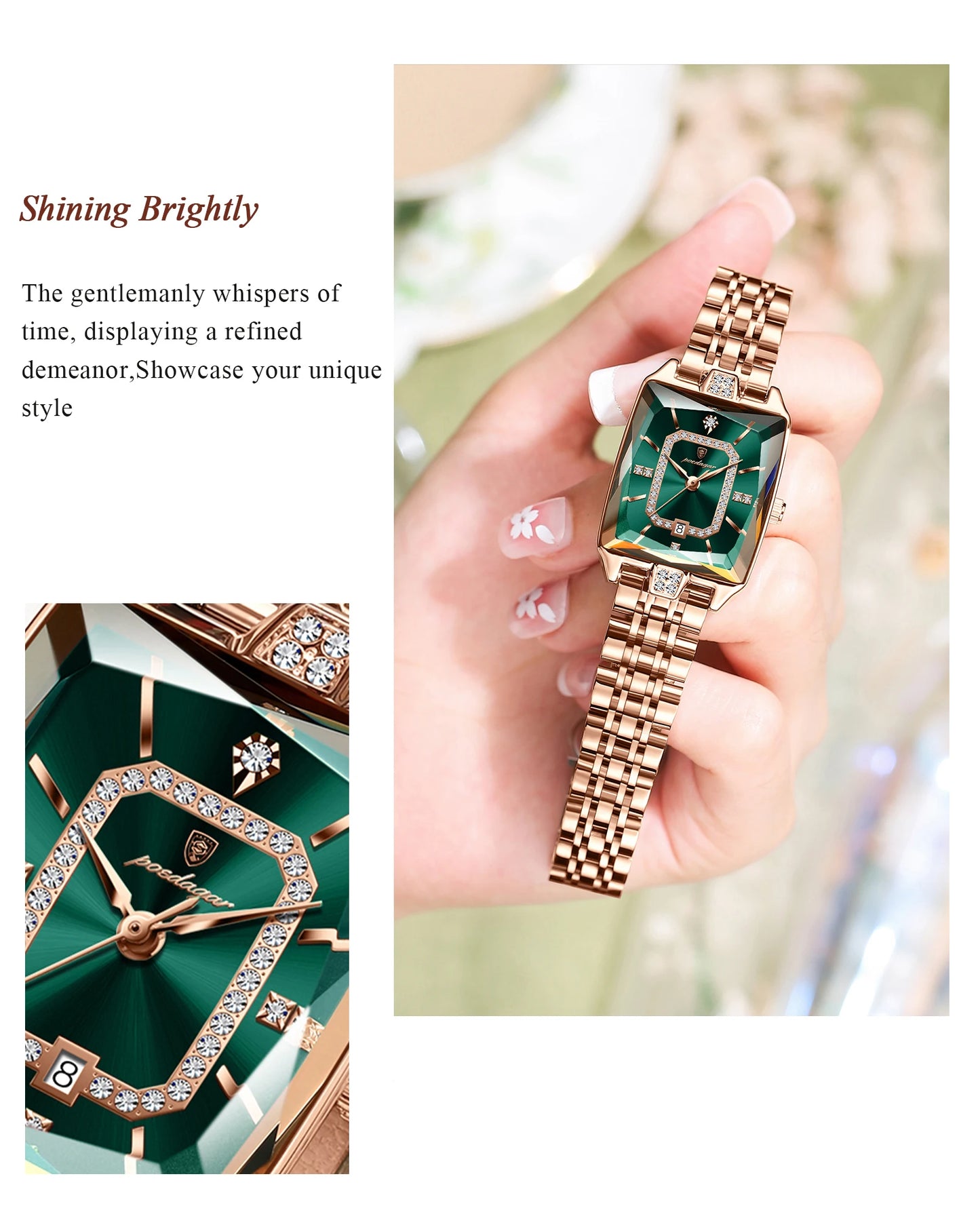Orologio da Polso Donna Quarzo Quadrante Acciaio Inossidabile Classico Elegante