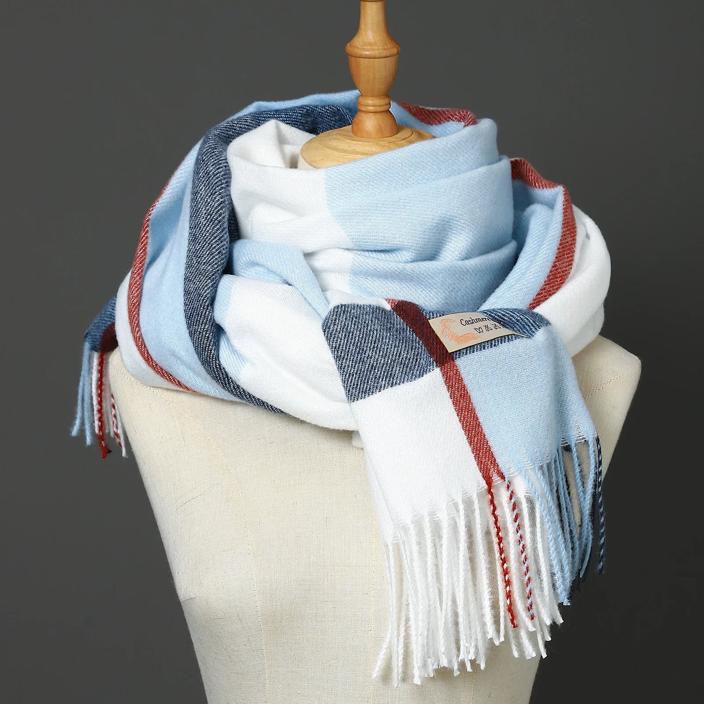 Damen Schal Winterschal Stola Schlauchschal Halstuch Wollschal Strickschal Loop