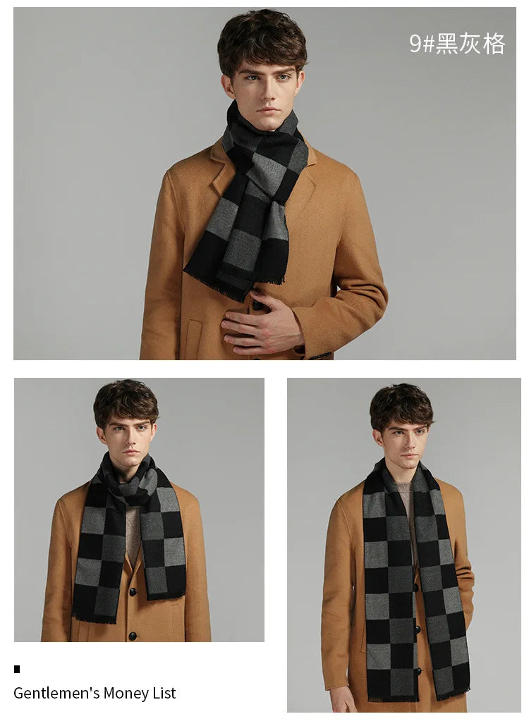 Herren Schal Winterschal Stola Schlauchschal Halstuch Wollschal Strickschal Loop