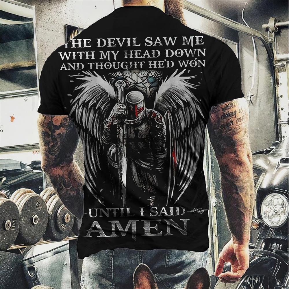 Fashion Herren Horror Skull 3D T-Shirt Rundhals Unisex Sommer Streetwear