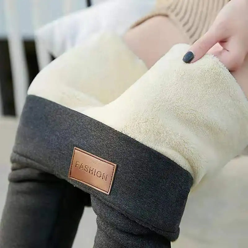 Frauen Hose Winter Leggins Warm Thermohose Innenfleece Blickdichte Strumpfhose