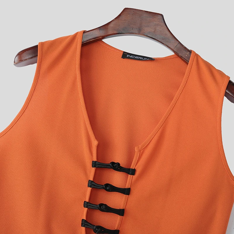 Herren Oberteil Ärmellos Weste Tank Top Sexy Shirt Clubwear Muskel T-Shirt