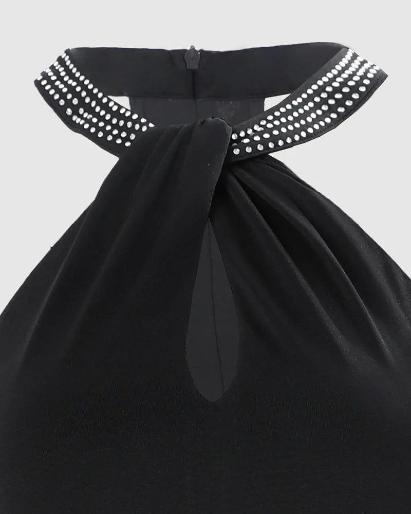 Damen Trägerlos Party Kleid Rock Rückenfrei Cocktailkleid Abendkleid Partykleid