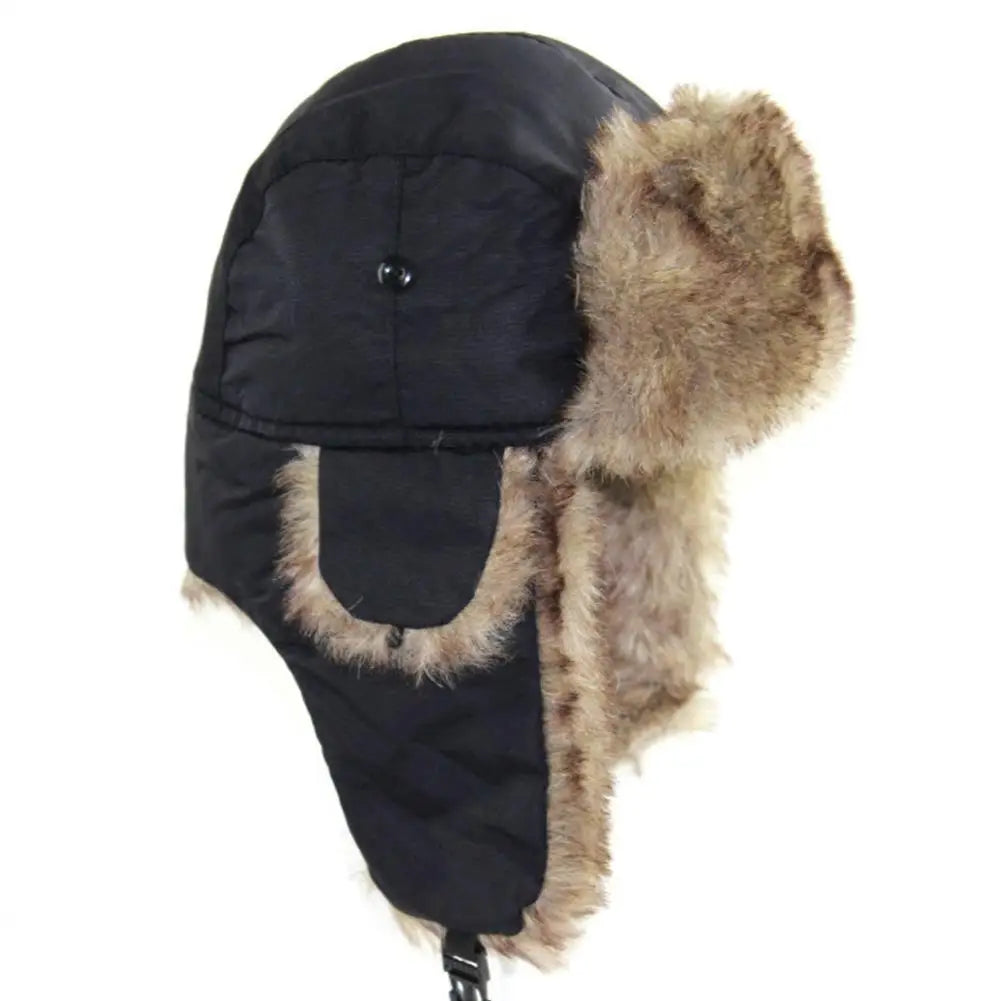 Damen Fliegermütze Wintermütze Trapper Fellmütze Pilotenmütze Mütze Ohrenmütze