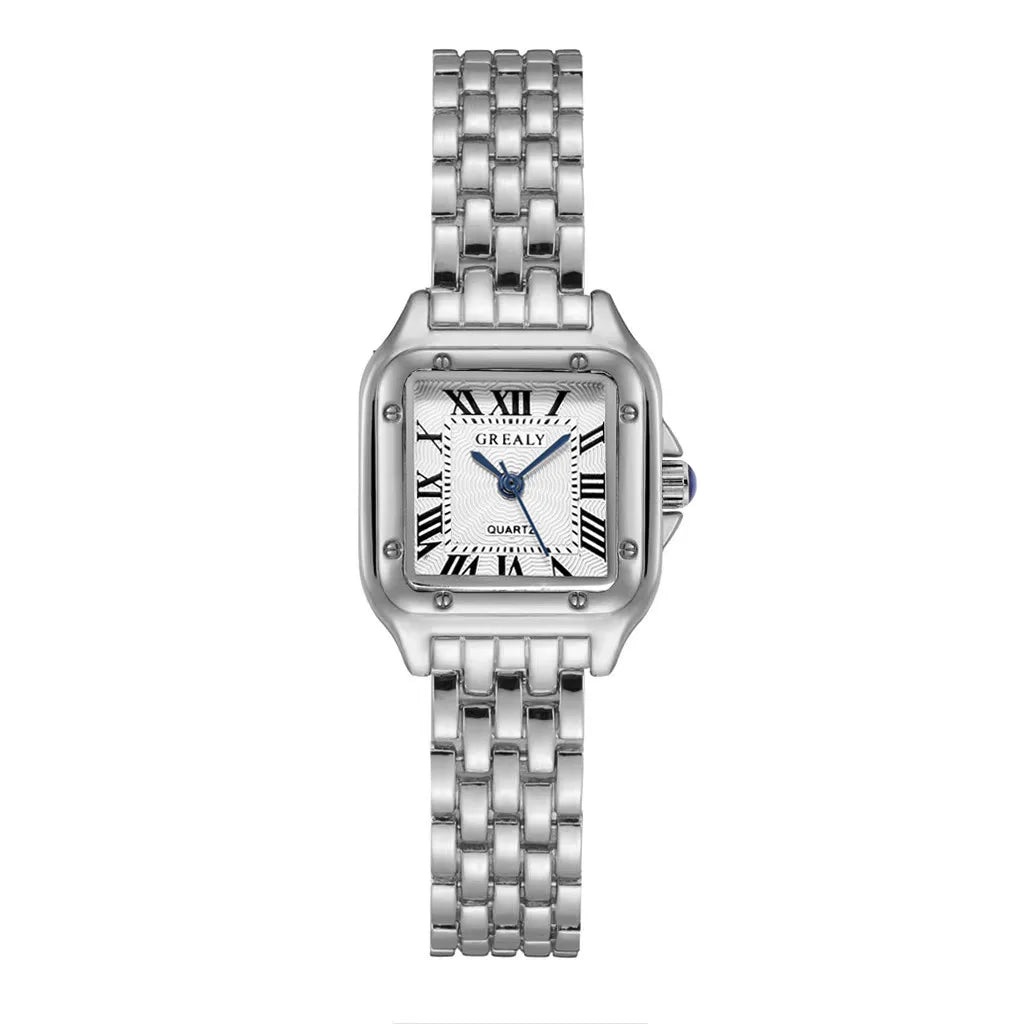 Damen Armbanduhr Armband Uhren Luxus Quarz Uhr Silber Gold Business Quarzuhr