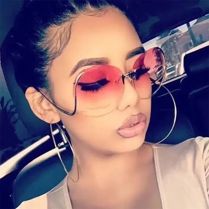 Designer Luxus Brille Sonnenbrille Damen Quadratische Übergröße Gläser Vintage