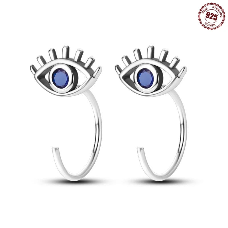 Funkelnde 925er Silber Creolen m. Zirkonia | Luxus-Qualität | Trend Ohrringe