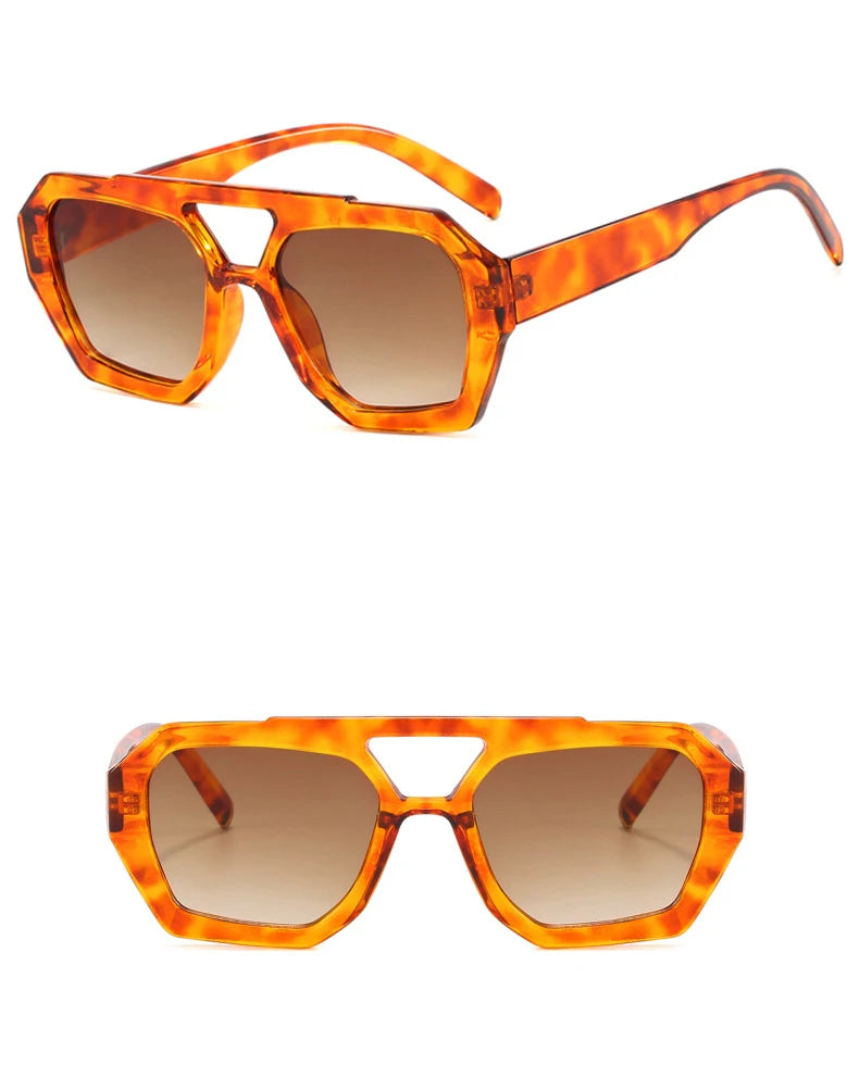 Damen Sonnenbrille Designer Luxus Brille Quadratische Übergröße Gläser Vintage