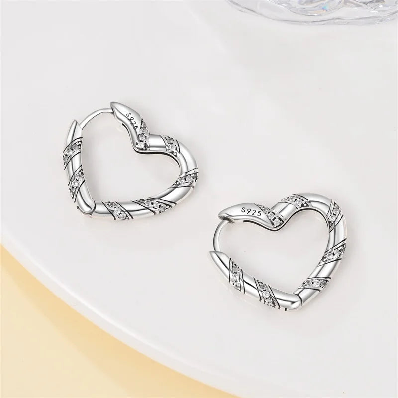 Creole Argento 925 Sterling Zirconi | Orecchini Eleganti Ipoallergenici Regalo