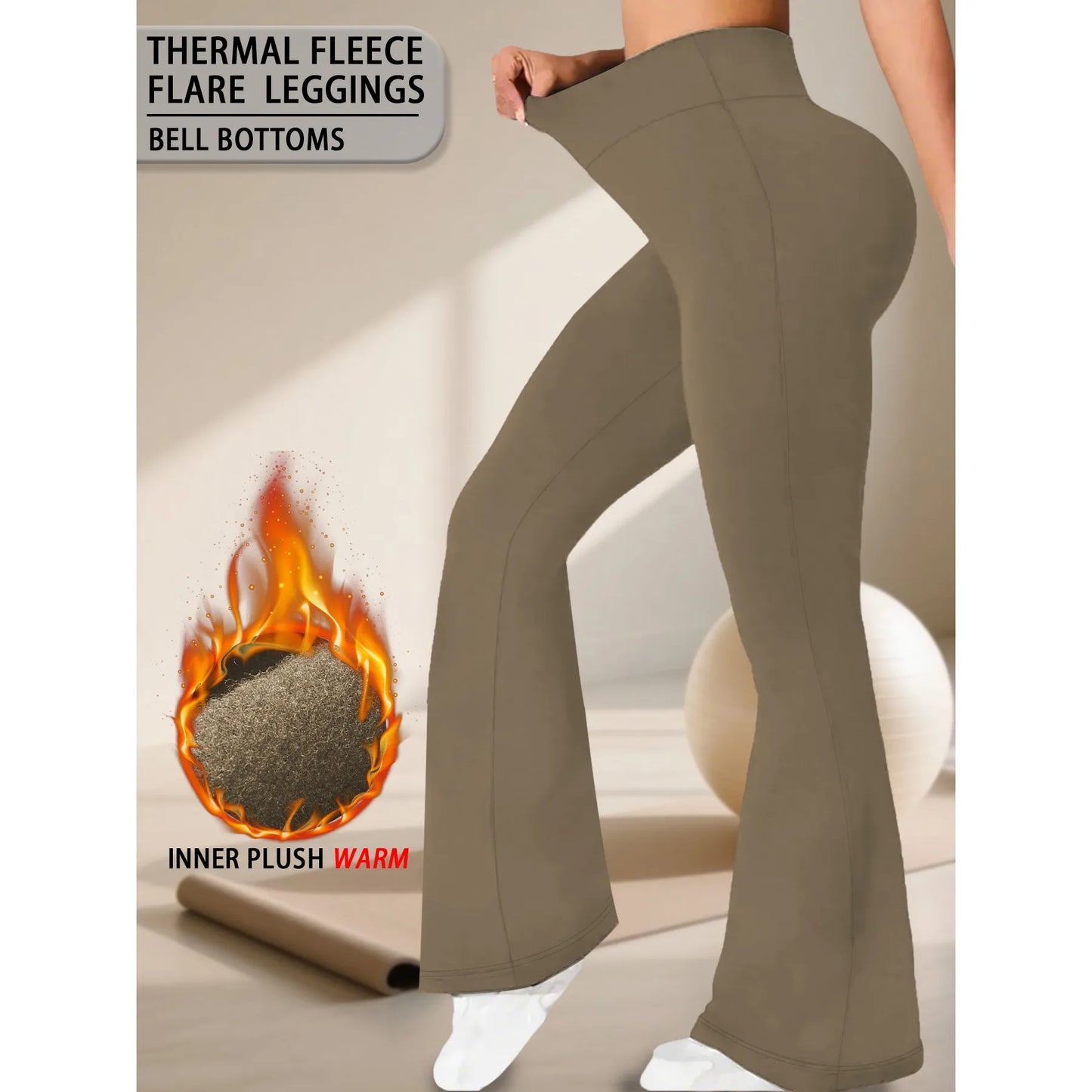 Frauen Hose Winter Leggins Warm Thermohose Innenfleece Blickdichte Strumpfhose