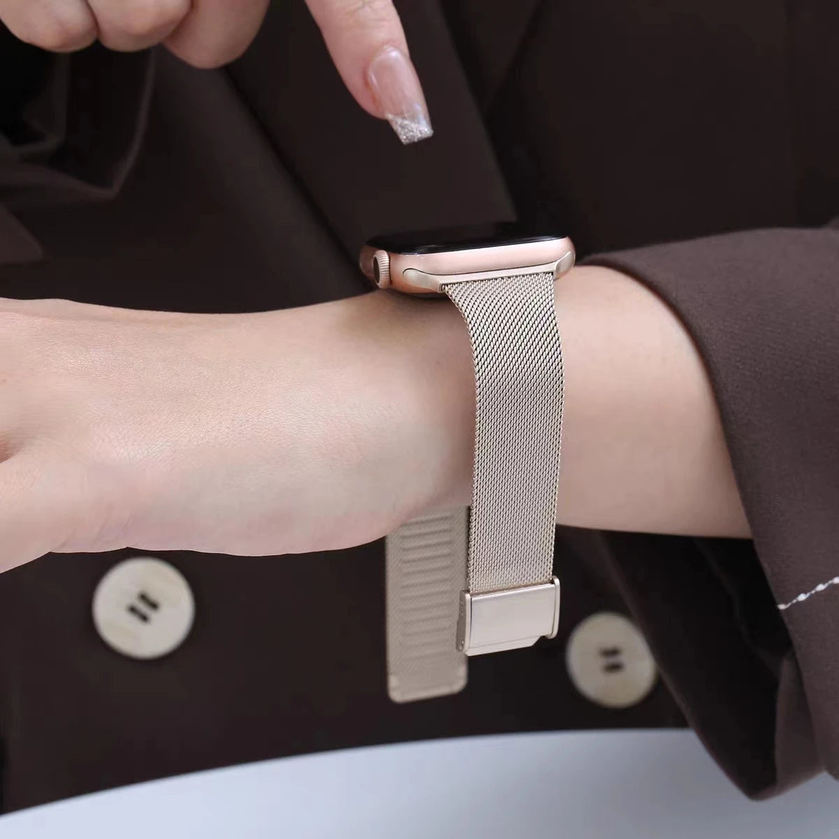 Milanese Armband für Apple Watch Series 9 8 7 6 5 4 3 SE Ultra Sport Band iWatch