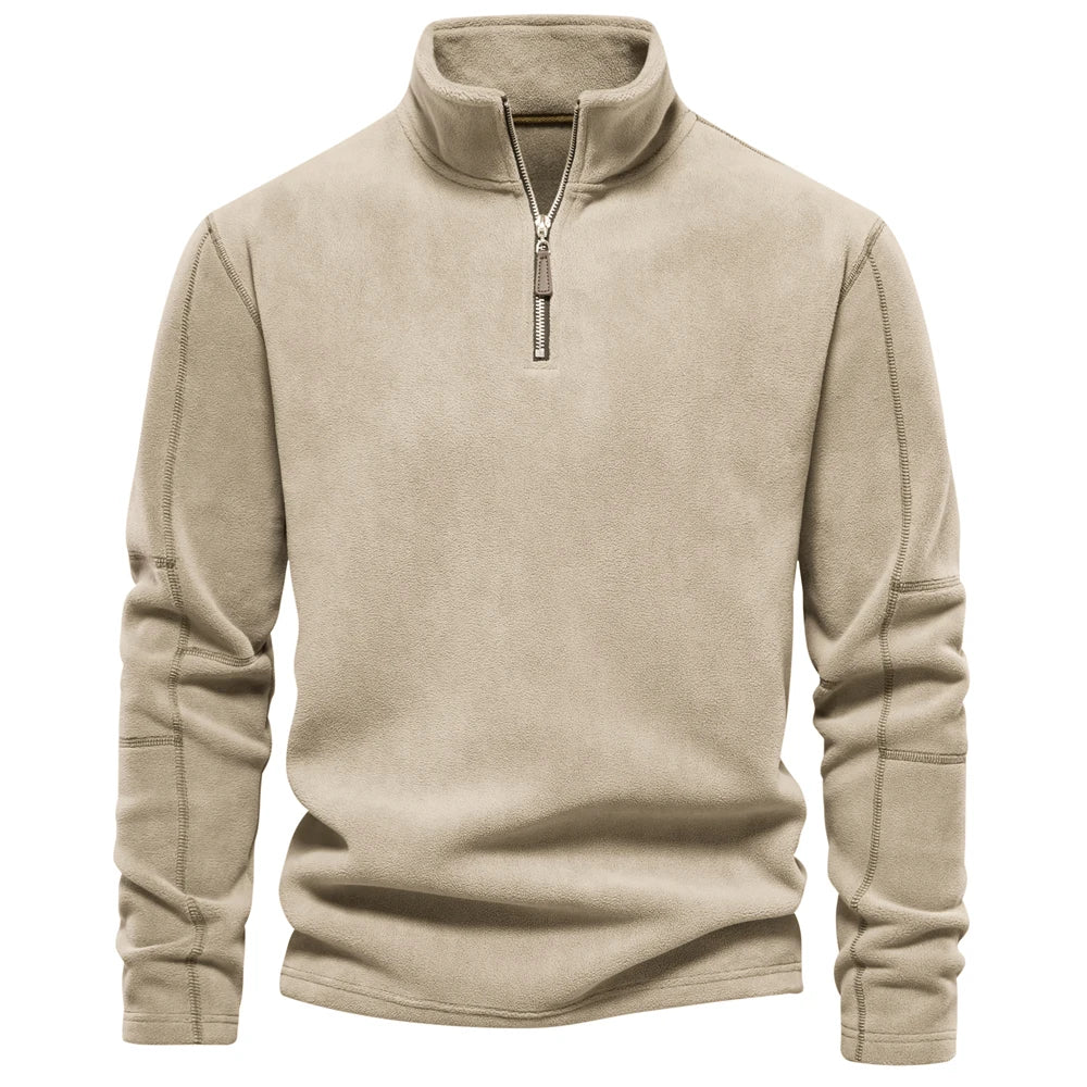 Herren Pullover Sweatshirt Troyer Pulli Sweater Stehkragen Zipper Langarmpulli