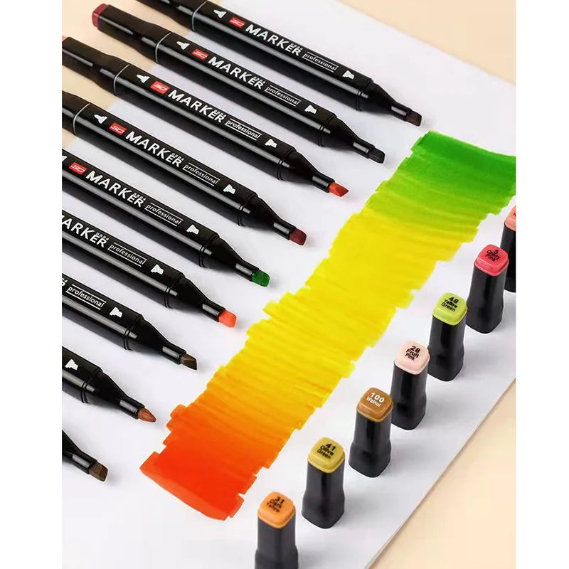 24-80 Farben Kunst Stifte Acrylstifte Permanent Marker Filzstifte Buntstifte