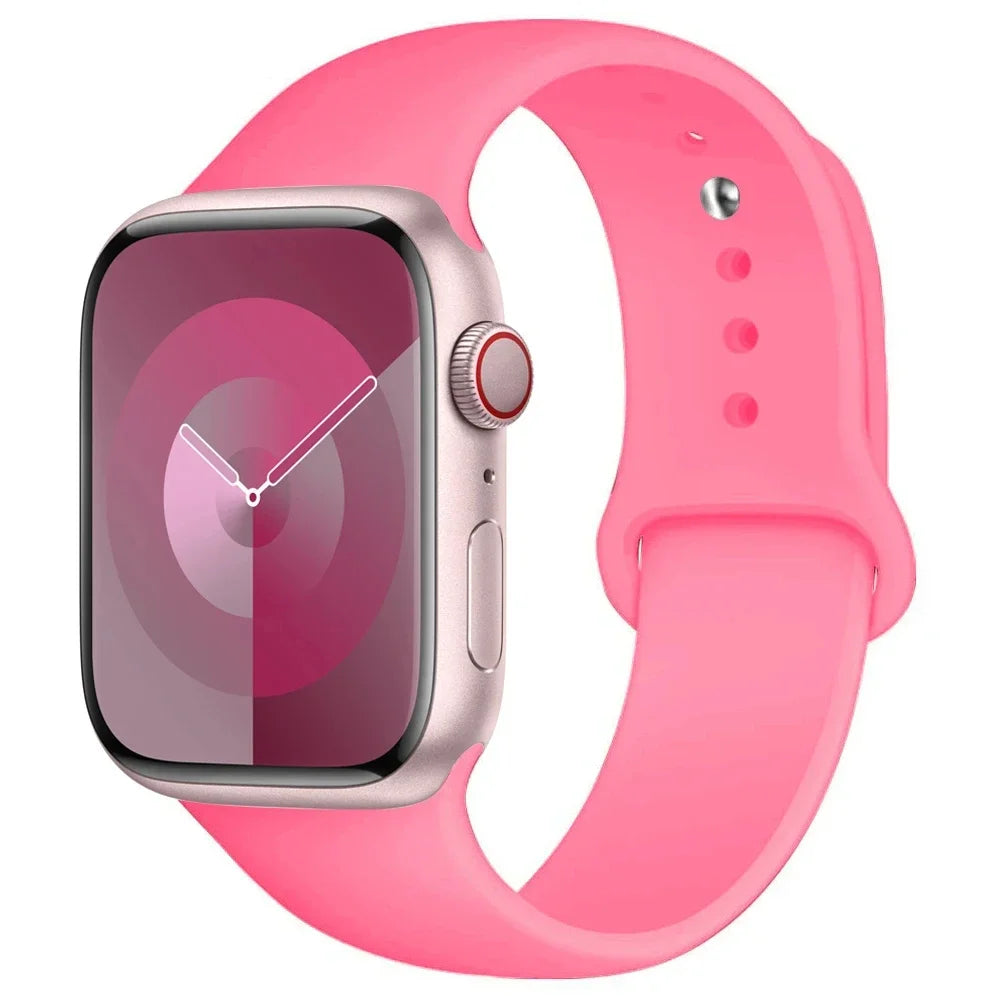 Silikon Armband für Apple Watch Series 9 8 7 6 5 4 3 SE Ultra Sport Band iWatch