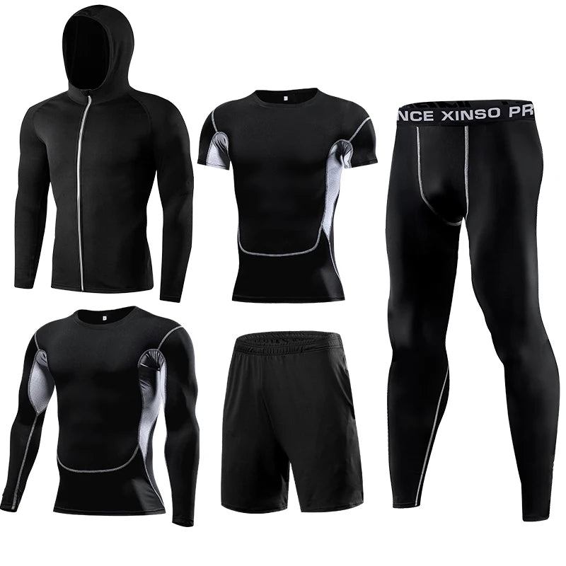 Trainingsanzug Kompressionshose Sporthose Kurzhose Shorts Laufshirts Sportshirt