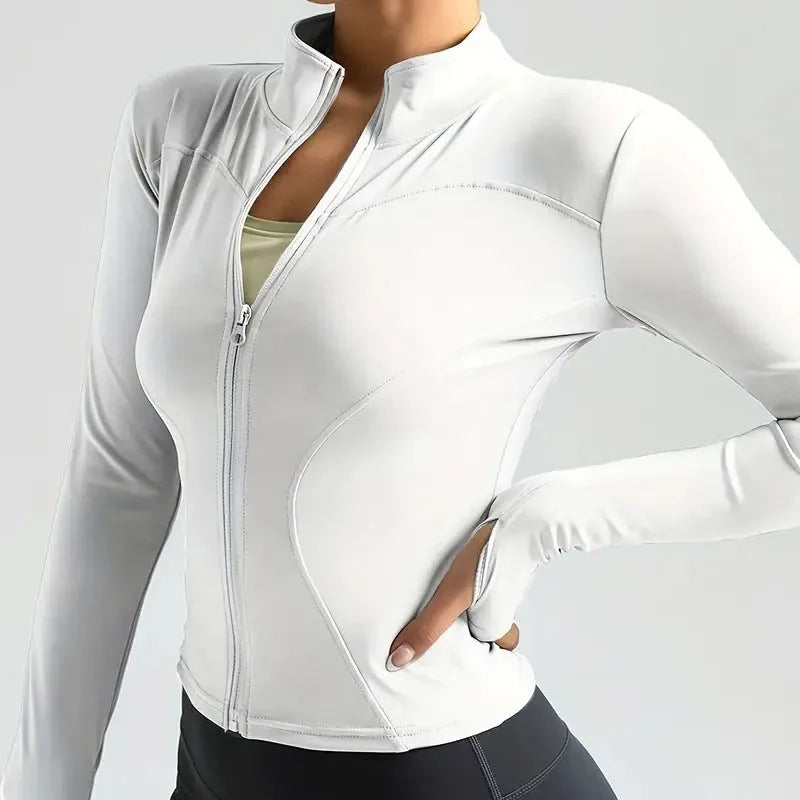Felpa Donna Giacca Sportiva Con Zip Tuta Maniche Lunghe Cappuccio Maglia Shirt