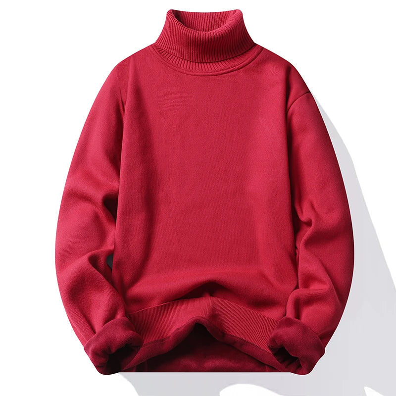 Herren Rollkragen Pullover Sweatshirt Leichter Pulli Sweater Shirt Langarmshirt