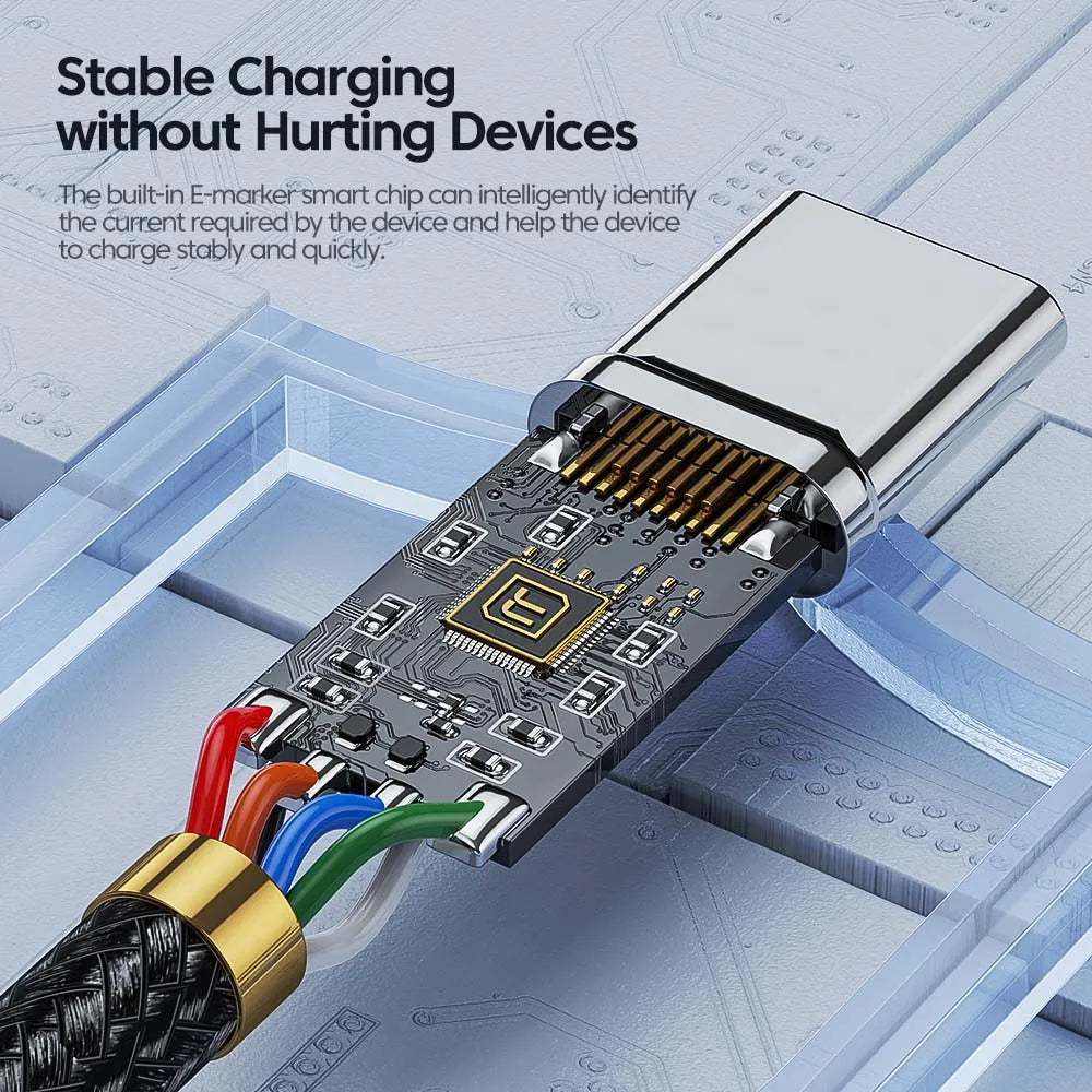 USB C Schnell Ladekabel 2m 3m 100W Datenkabel Für iPhone Samsung Kabel 100W