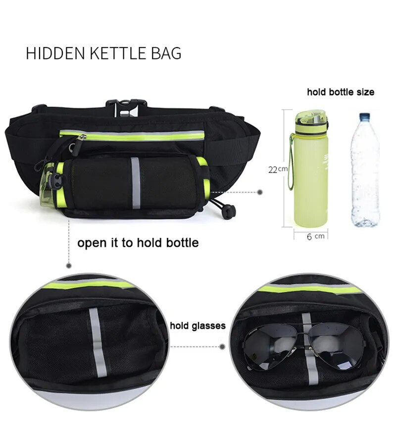 Laufen Gürtel Ohne Wasserflasche Taille Pack Reißverschlusstasche Bauch Tasche