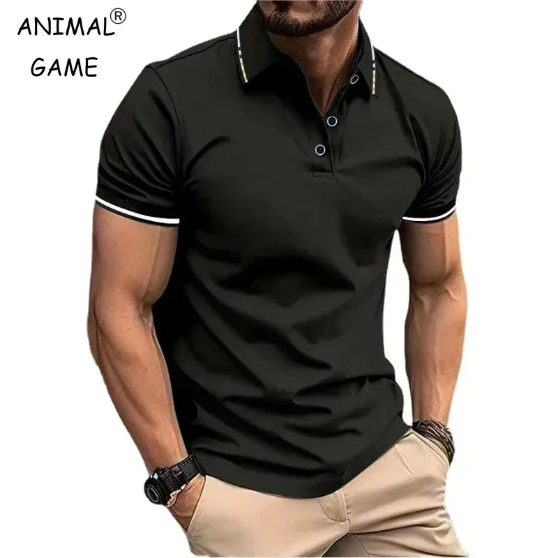 Herren Poloshirt POLO Shirt T-Shirt Kurzarm Zipper Hemd Fashion Polohemd Top NEU