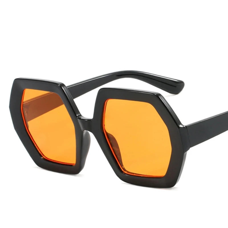Damen Sonnenbrille Designer Luxus Brille Runde Übergröße Gläser Vintage UV400