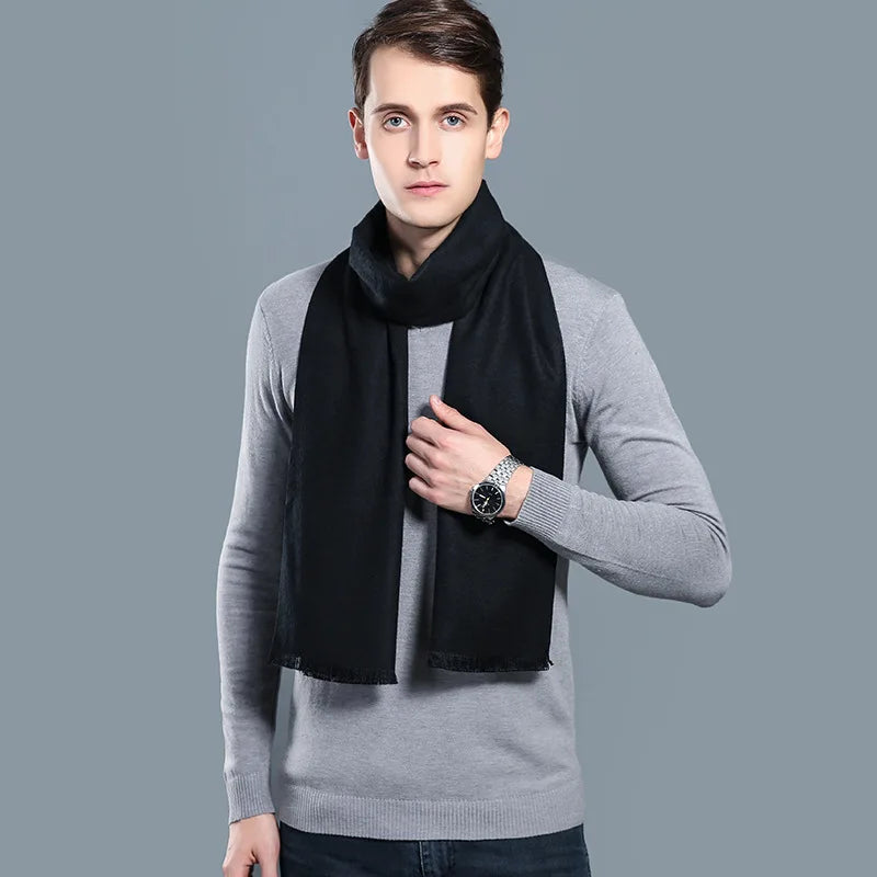 Herren Schal Winterschal Stola Schlauchschal Halstuch Wollschal Strickschal Loop