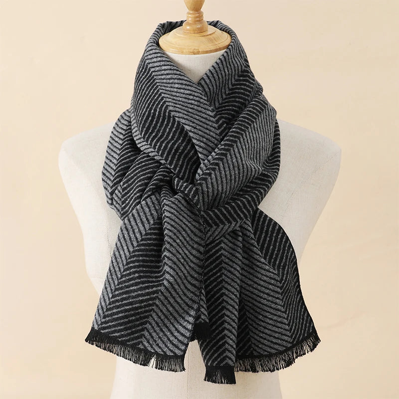Herren Schal Winterschal Stola Schlauchschal Halstuch Wollschal Strickschal Loop