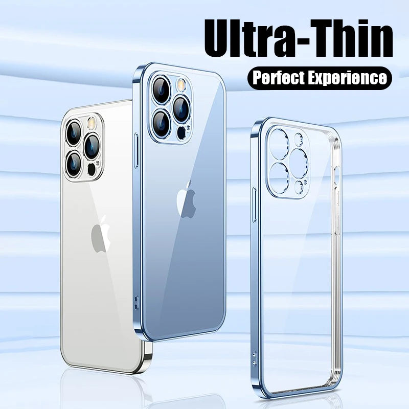 Klare Hülle IPhone 8 11 12 Pro Max Handy Case Tasche Cove Schutzhülle Silikon