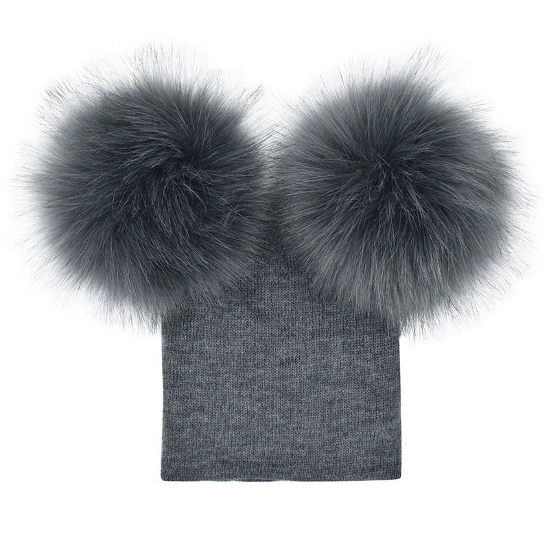 Baby Wintermütze Mädchen Jungen Kinder Strickmütze Babymütze Pudelmütze Mütze