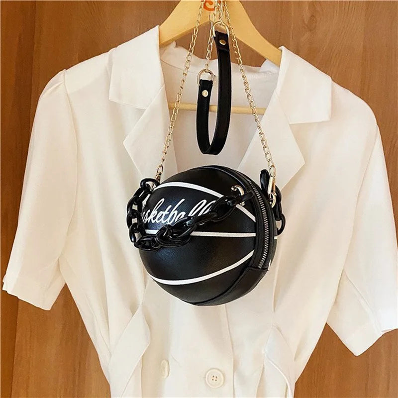 Damen Handtasche Schultertasche Fashion Umhängetasche Basketball Tasche