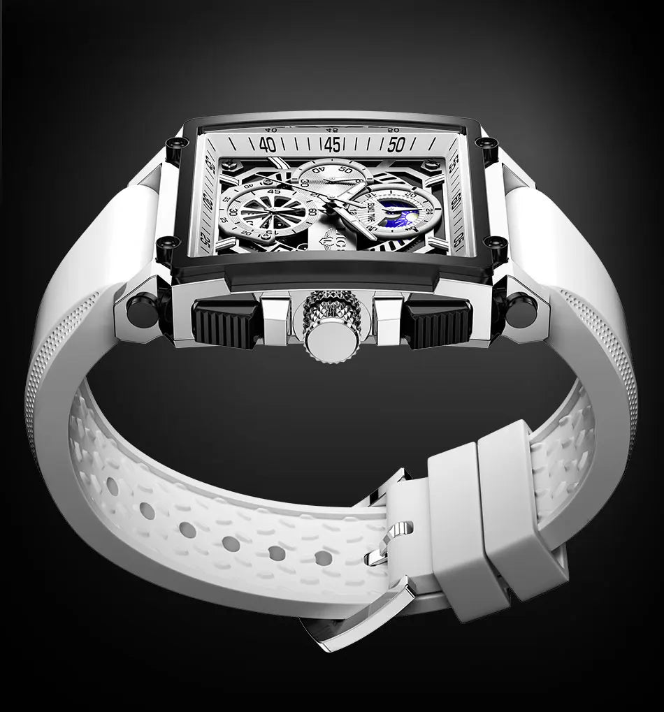 Orologio Uomo Quarzo Acciaio Inossidabile Orologio digitale Cronografo sportivo