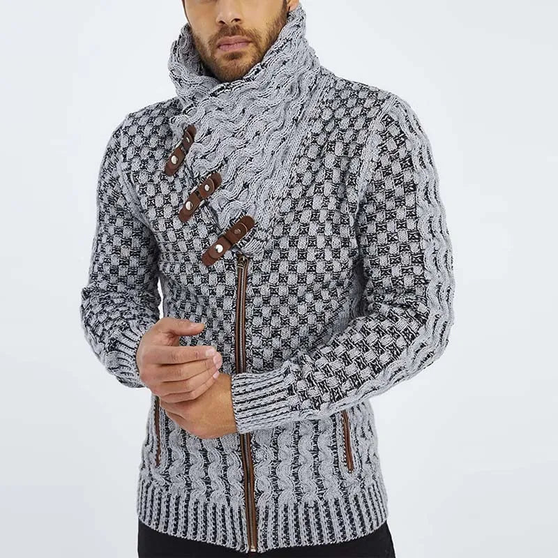 Herren Pullover Sweatshirt Troyer Pulli Sweater Stehkragen Zipper Langarmpulli