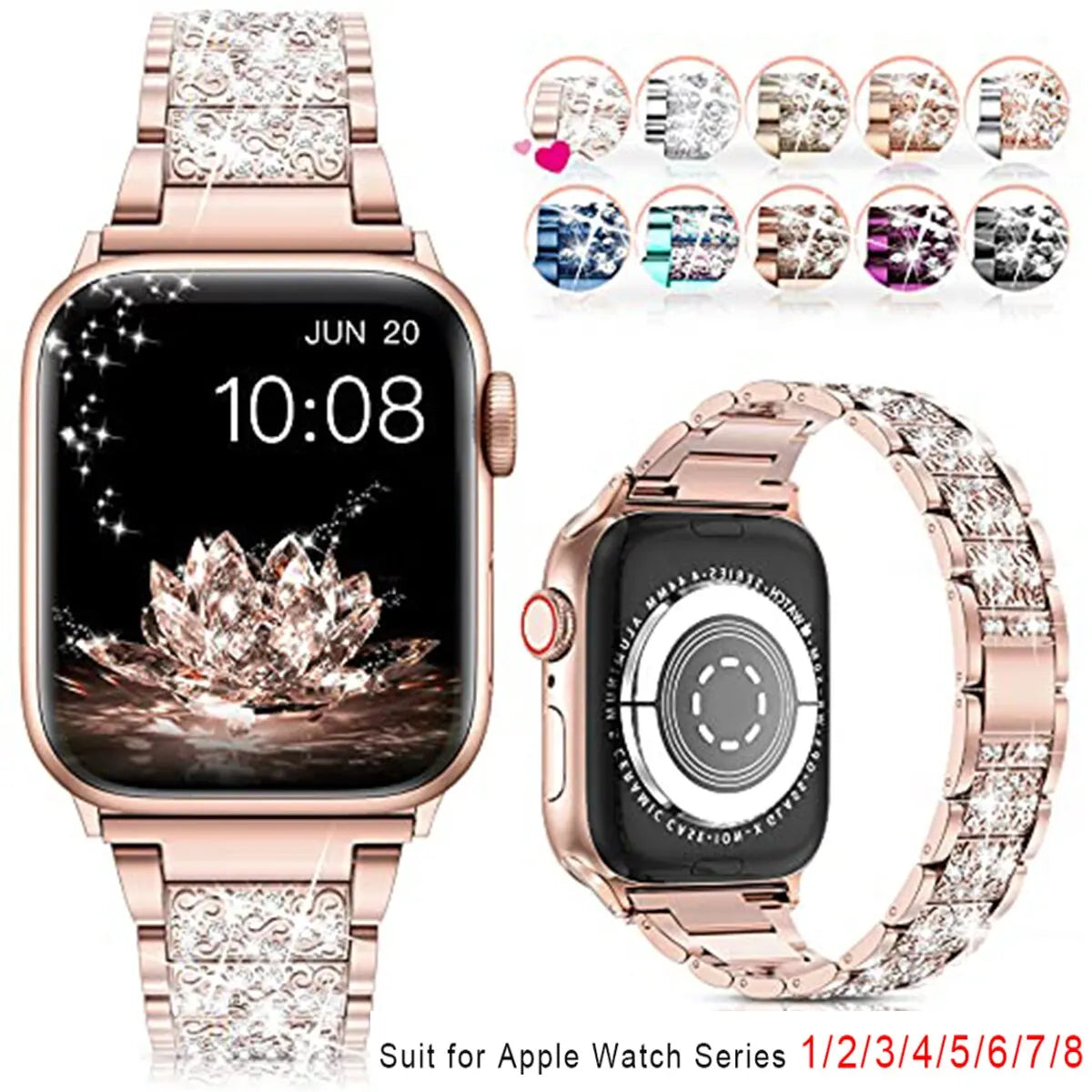 Edelstahlarmband Apple Watch Series 9 8 7 6 5 4 3 SE Ultra Sport Armband iWatch
