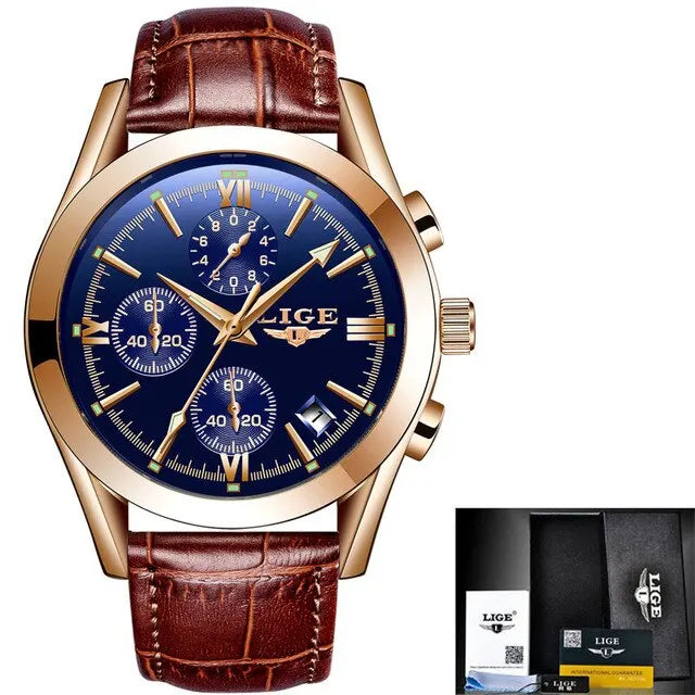 Herren Armbanduhr Digital Uhr Silber Edelstahl LED Quarzuhr Luxus Chronograph