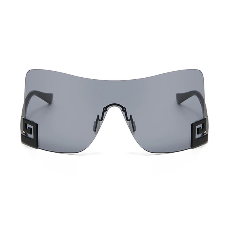 Designer Sonnenbrille Damen Herren Quadratische Übergröße Gläser Vintage UV400
