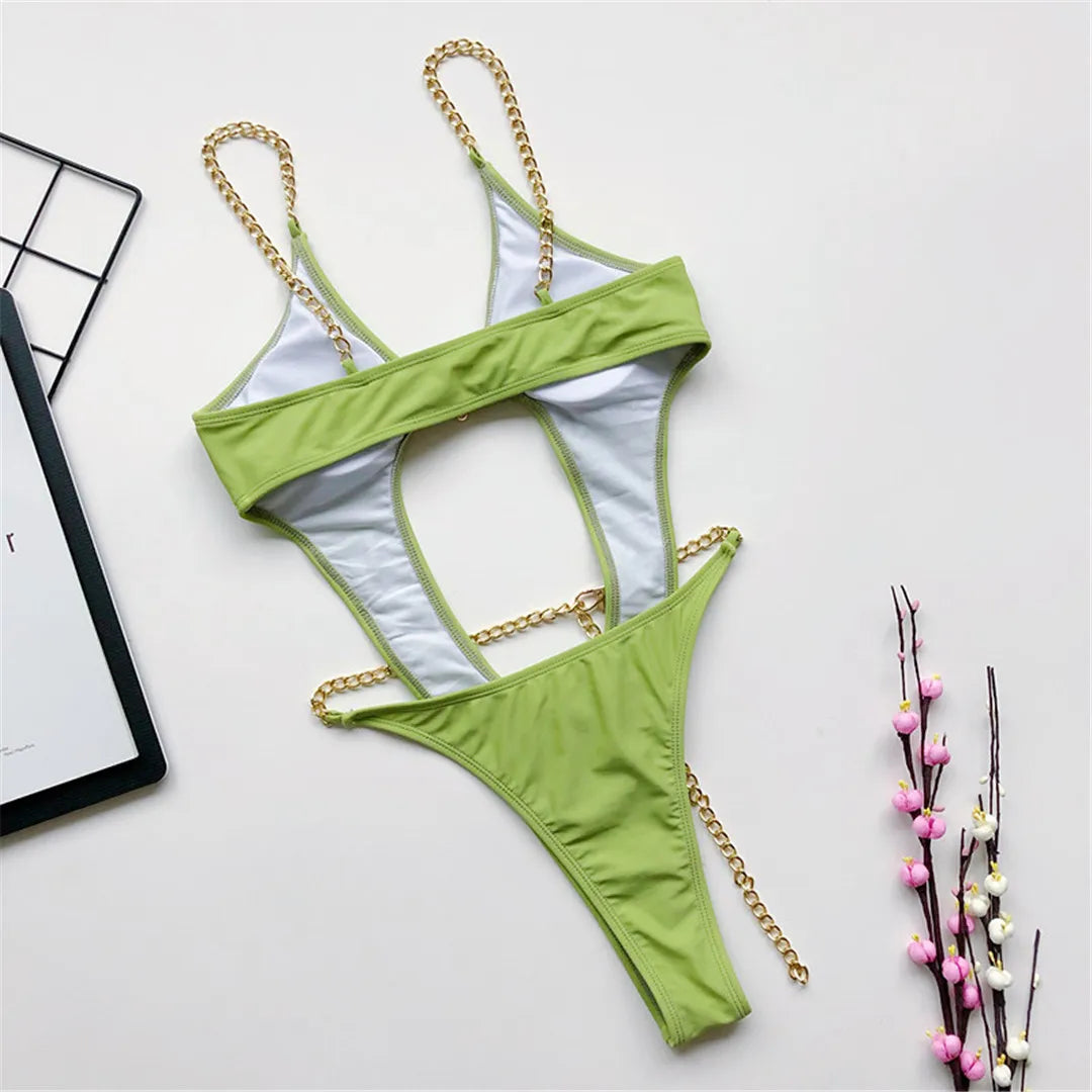 Frauen Bademode High Cut Bikini Set Sexy Push Up Badeanzug Damen Tanga Swimwear