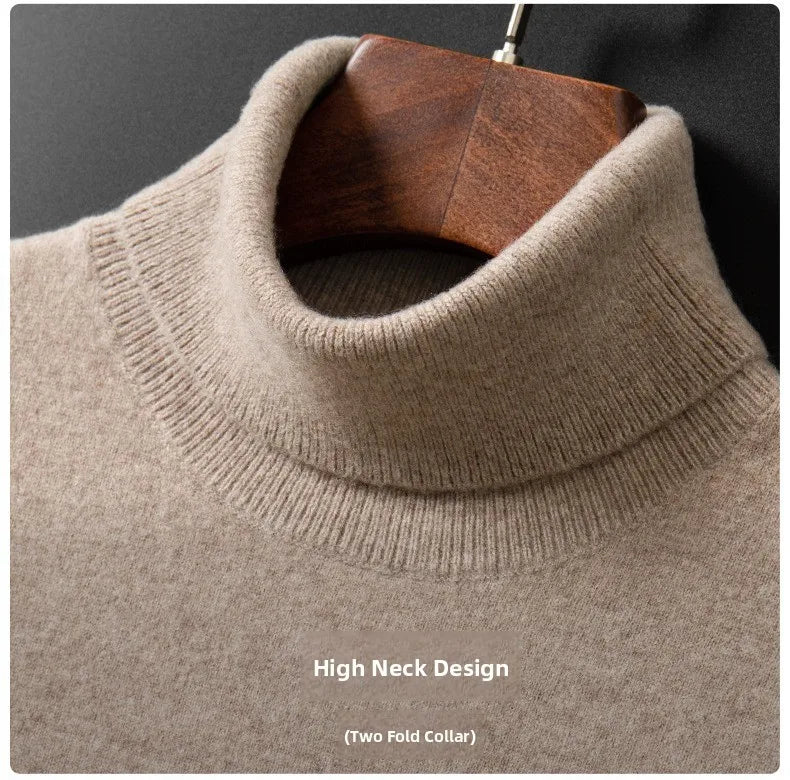 Herren Rollkragen Pullover Sweatshirt Leichter Pulli Sweater Shirt Langarmshirt