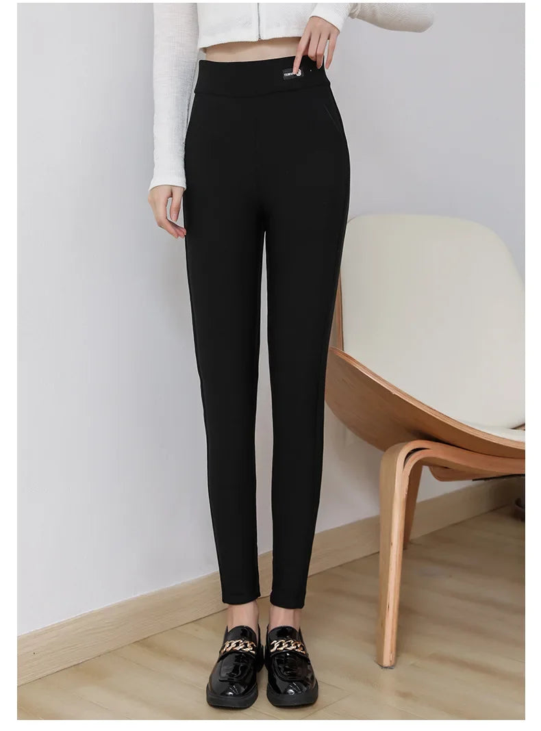 Frauen Hose Winter Leggins Warm Thermohose Innenfleece Leggings Strumpfhose