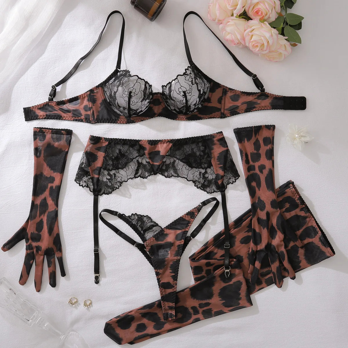 Push-Up Sexy BH-Set + Slip Unterwäsche Spitze Dessous Reizwäsche Tanga Schlüpfer