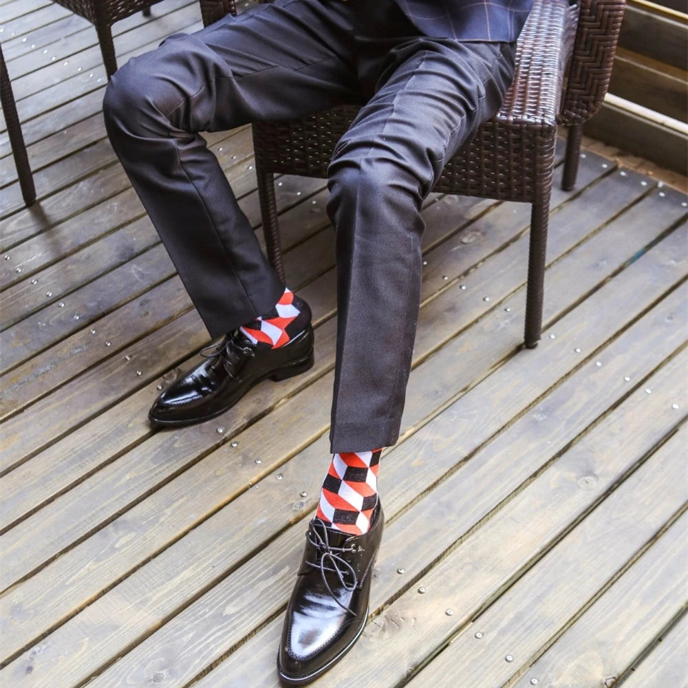 5 Paar Herren Fashion Socken Baumwolle Atmungsaktives Kurzsocken Größe 38-45
