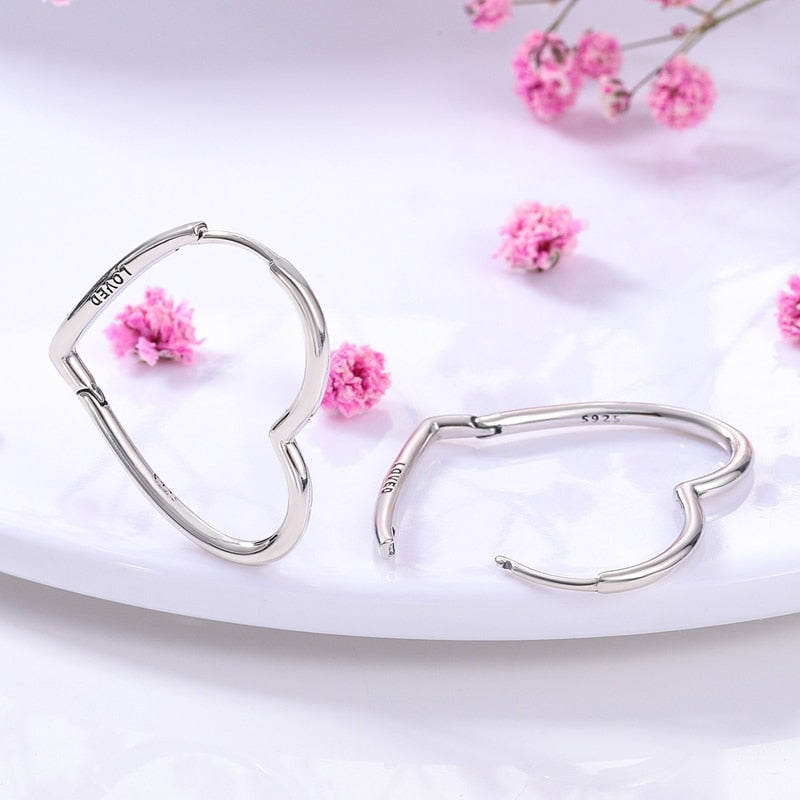 1 Paar Creolen aus 925 Sterling Silber Ohrringe Zirkonia Ohrstecker NEU