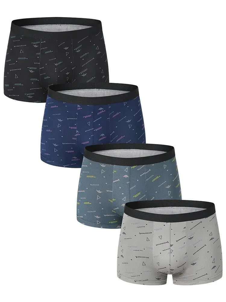 4er Pack Herren Boxershorts Unterhosen Basic Unterwäsche Boxer Shorts