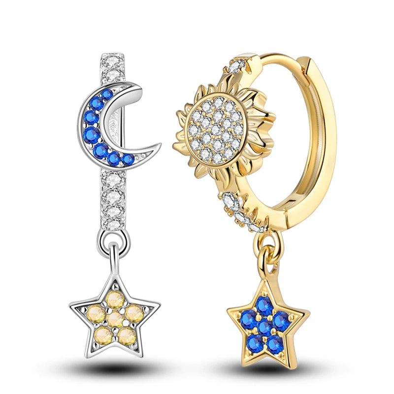 Creole Argento 925 Sterling Zirconi | Orecchini Eleganti Ipoallergenici Regalo