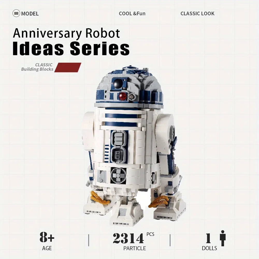 Technik Spielzeug R2D2 Modell Puzzle 2314 Teile 31CM Bausatz Kinder Geschenke
