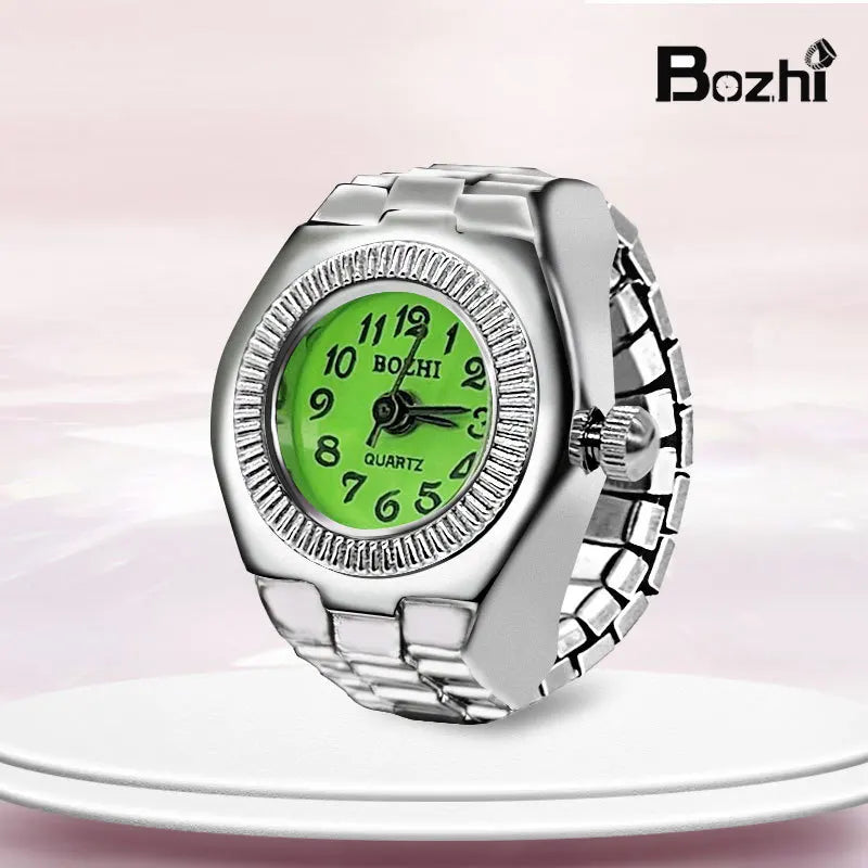 Fashion Fingeruhr Ringuhr Punk Finger Mini Uhr Quarzuhr Ring Herren Damen