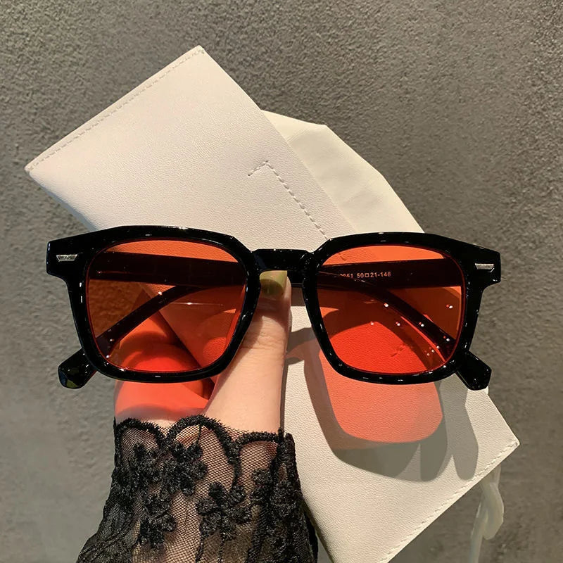 Damen Sonnenbrille Designer Luxus Brille Quadratische Übergröße Gläser Vintage