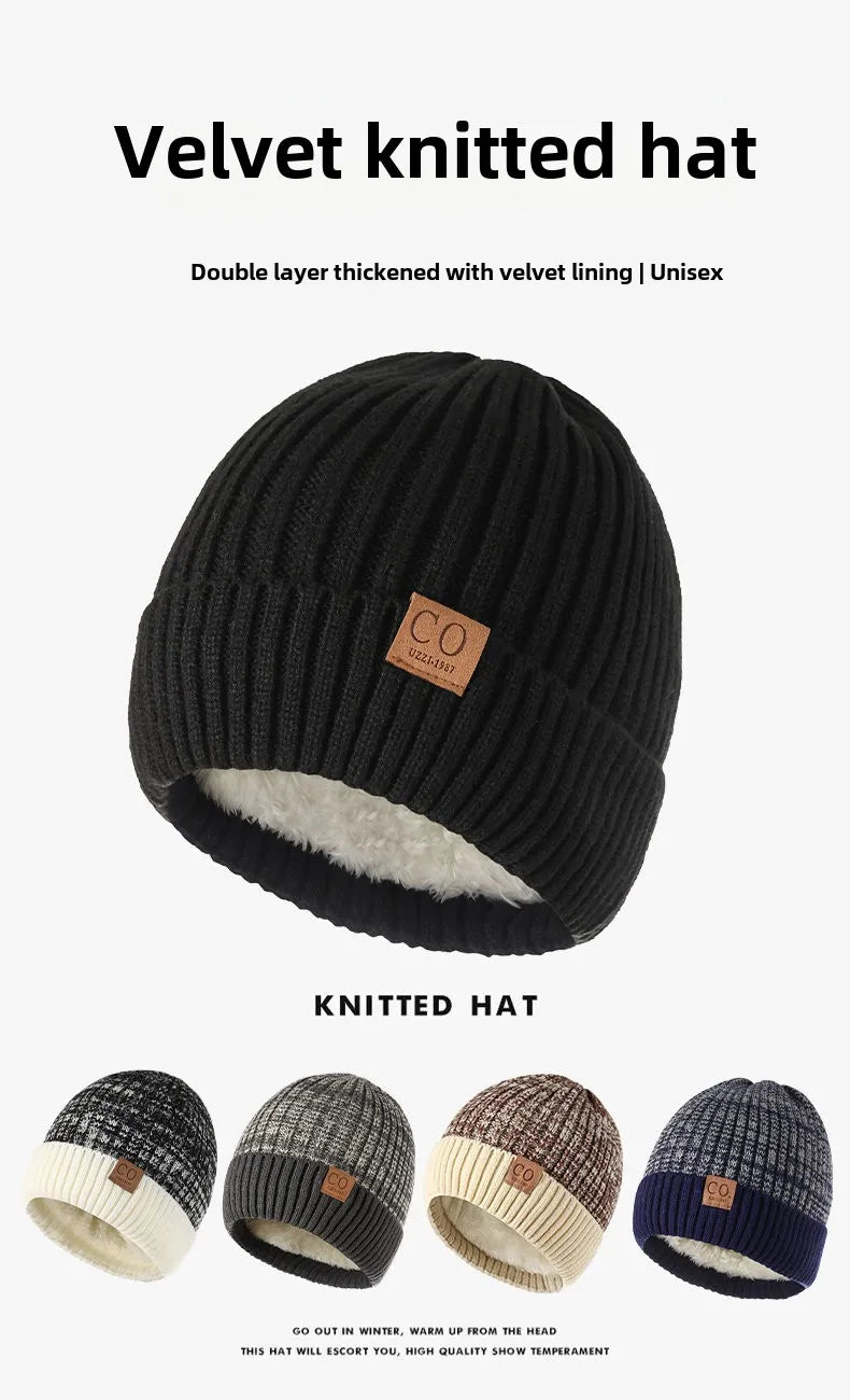 Warme Herren Damen Wintermütze Woll Mütze Fashion Strickmütze Kappe Hut Unisex