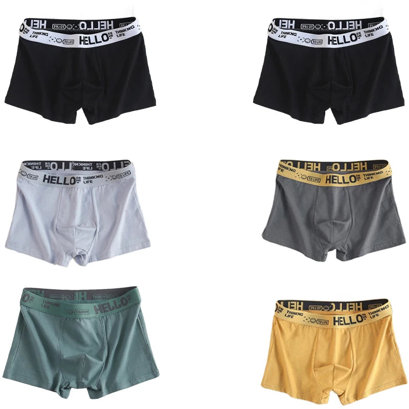 6er Pack Herren Boxershorts Unterhosen Basic Unterwäsche Boxer Shorts